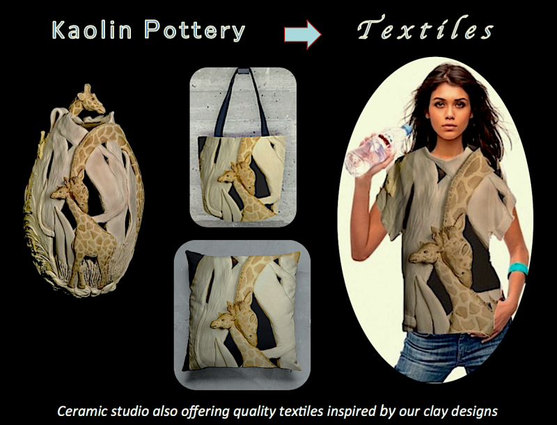 VIDA MODEL Giraffe Tenderness Sculpture tote pillow elegant fashion safari shirt