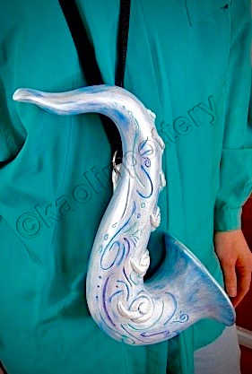 Kaolin Pottery Gt. Barrington, MA ceramic art gallery custom clay jazzy sax