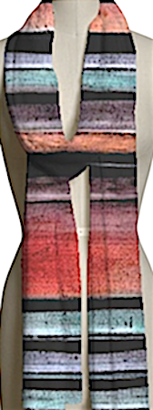 Kaolin Pottery scarf,tote,,fabric,clothes,tops,,pillow,handbags,Layered Sunset