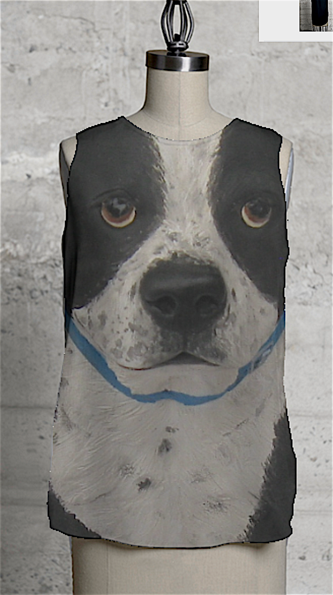 Dog black&white elegant whimsy shirt,MissyKaolin VIDA,animal clothes,all sizes